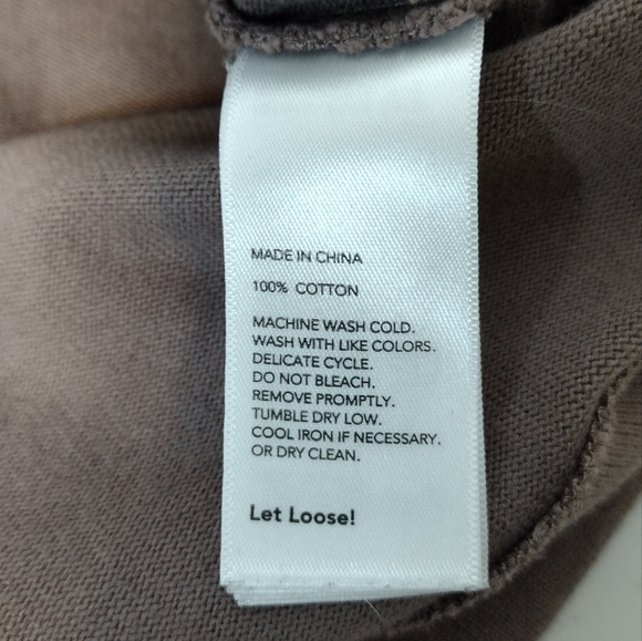 Kate Spade Saturday Boat Neck Minimalist Neutral Brown 3/4 Sleeve Top Sweater - Picture 10 of 13